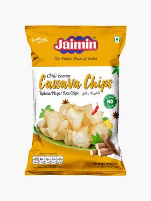 Shop Jaimin Chilli & Lemon Cassava Chips - 100g at Grocerywala