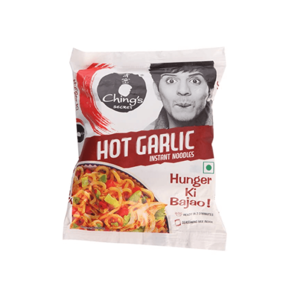 Shop Chings  Hot Garlic Noodles - 75g at Grocerywala