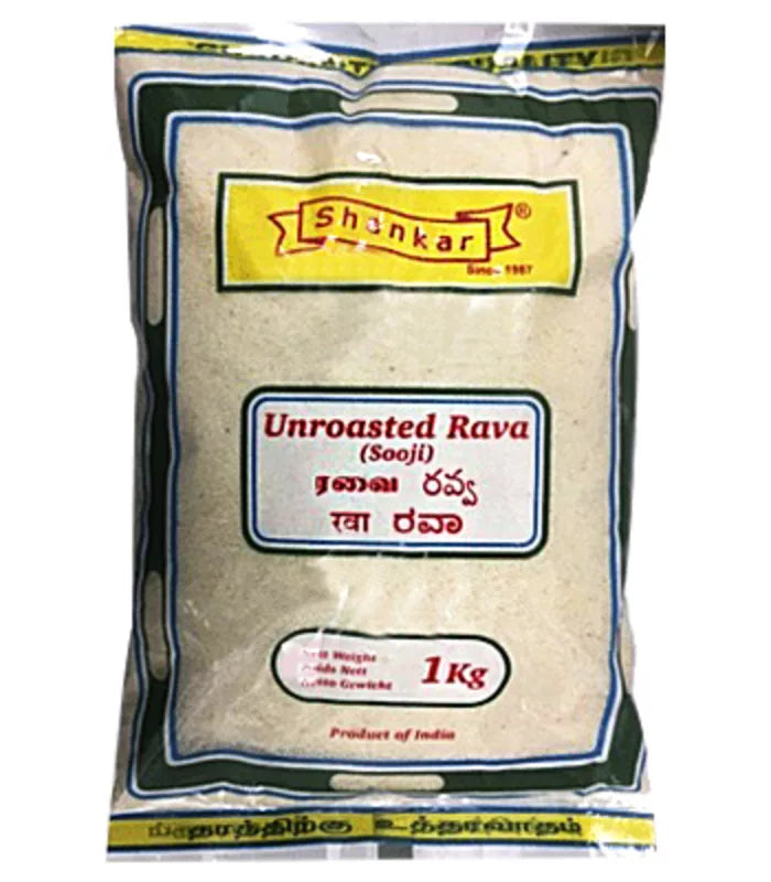 Shop Shankar Semolina Unroasted (Sooji) - 1kg at Grocerywala