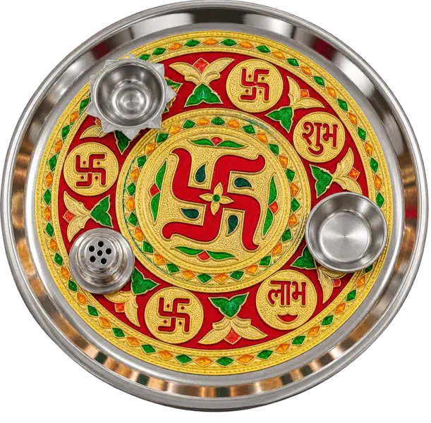 Swastik Shubh Labh Puja Thali - 1pc