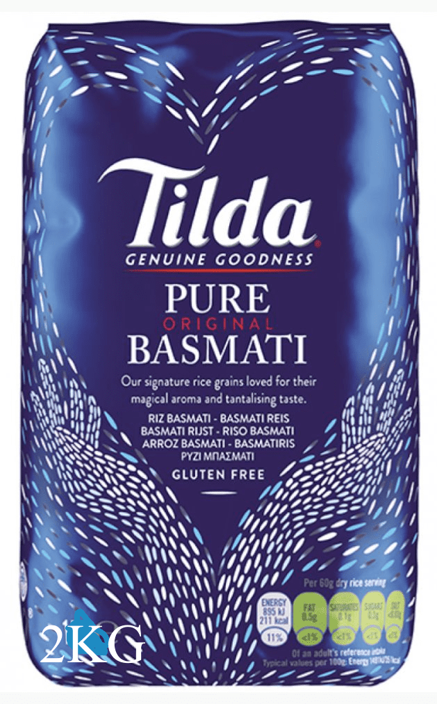 Tilda basmati rice 2kg long grain rice pack
