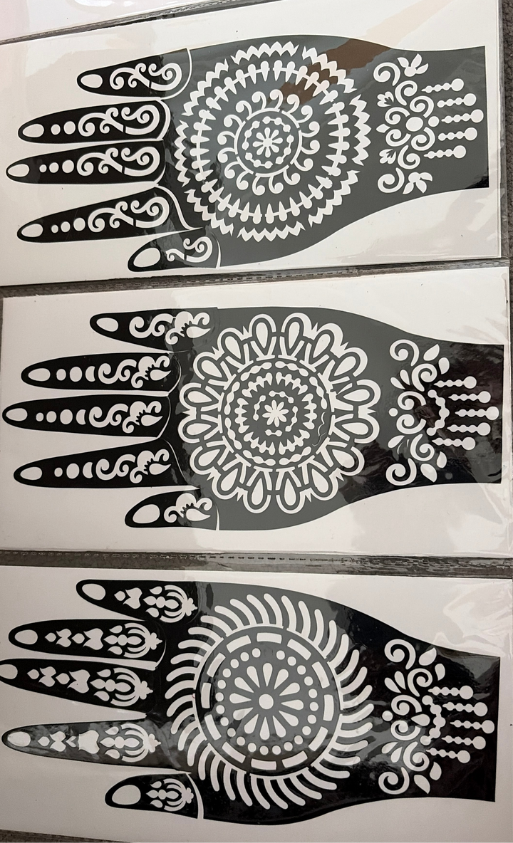 Shop Mehndi Stencils Full Hand (1 pair) at Grocerywala