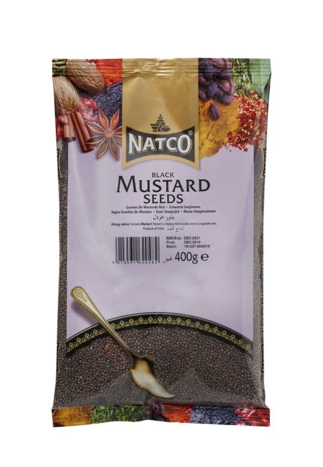 Shop Natco Mustard Seed Black - 400g at Grocerywala