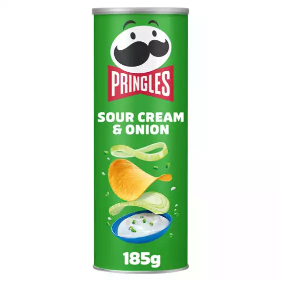 Shop Pringles Sour Cream & Onion - 185g at Grocerywala