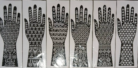 Shop Mehndi Stencils Full Hand & Arm (1 pair) at Grocerywala