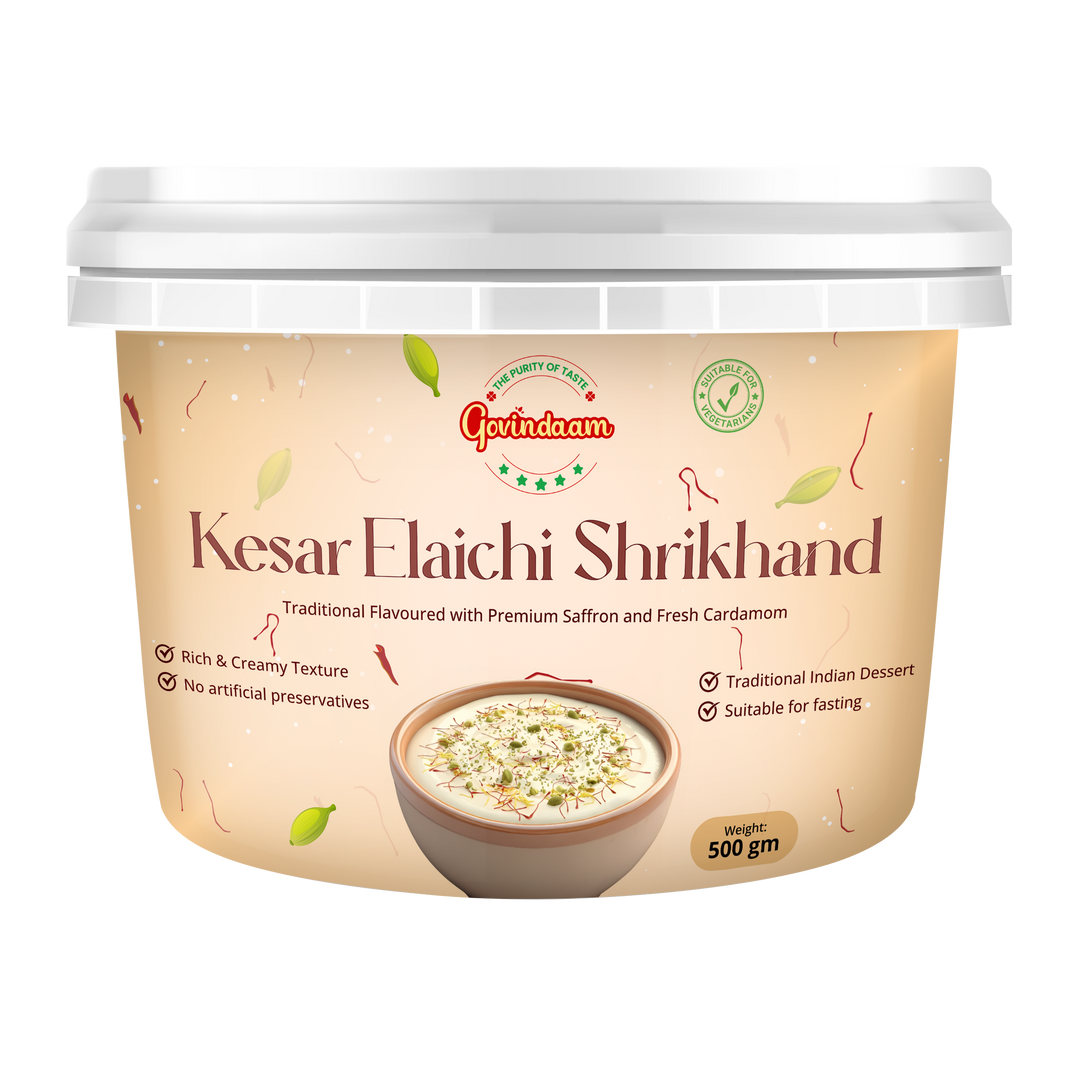 Kesar Elaichi Shrikhand 500g - Govindaam