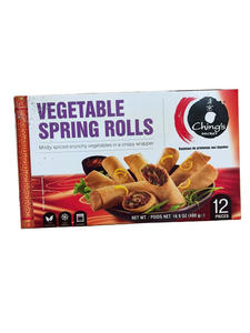 Chings Vegetable Spring Rolls Frozen (12 pcs) - 480g