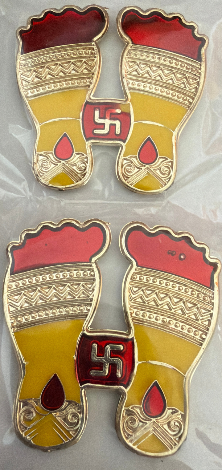 Shop Lakshmi Charan Paduka Stickers (2 pcs) at Grocerywala