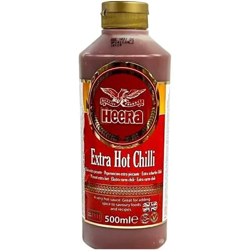 Shop Heera Sauce Extra Hot Chilli - 500ml at Grocerywala