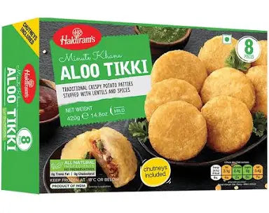 Shop Haldiram Aloo Tikki Frozen (8pcs) - 420g at Grocerywala
