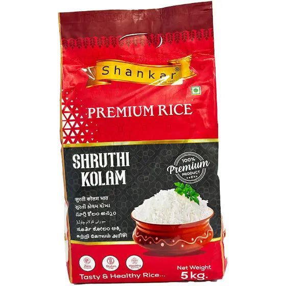 Shop Shankar Shruthi Kolam Rice - 5kg at Grocerywala