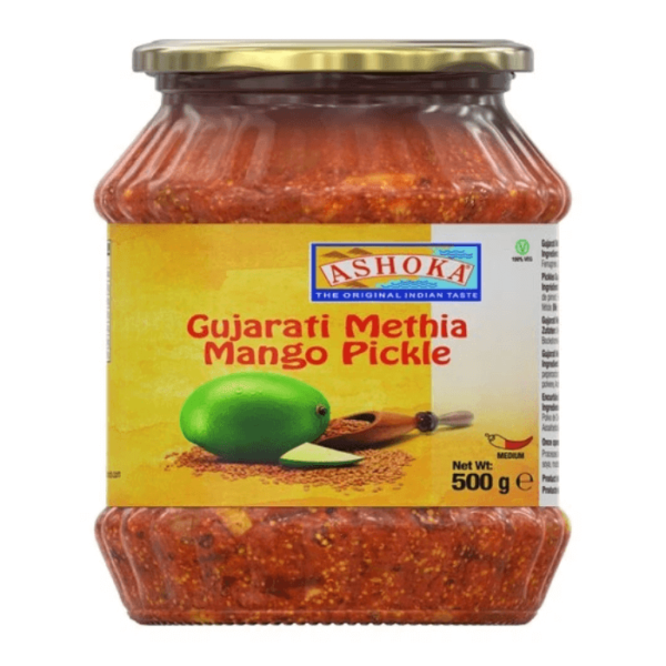 Shop Ashoka Pickle Gujrati Methia - 500g at Grocerywala