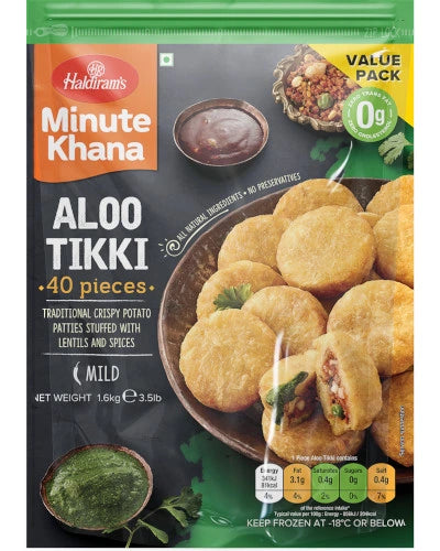 Haldiram Aloo Tikki Frozen (40 pcs) - 1.6kg