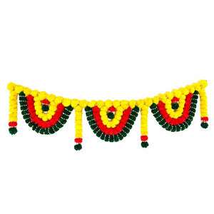Artificial Marigold Flower Toran Multicolour - 45Inch