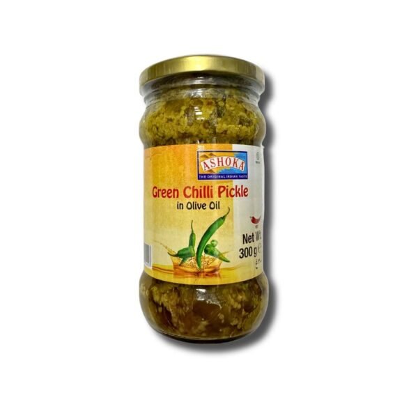 Shop Ashoka Pickle Green Chilli (Olive Oil) - 300g at Grocerywala