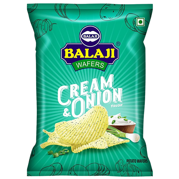 Shop Balaji Cream & Onion (Potato Chip) - 35g at Grocerywala