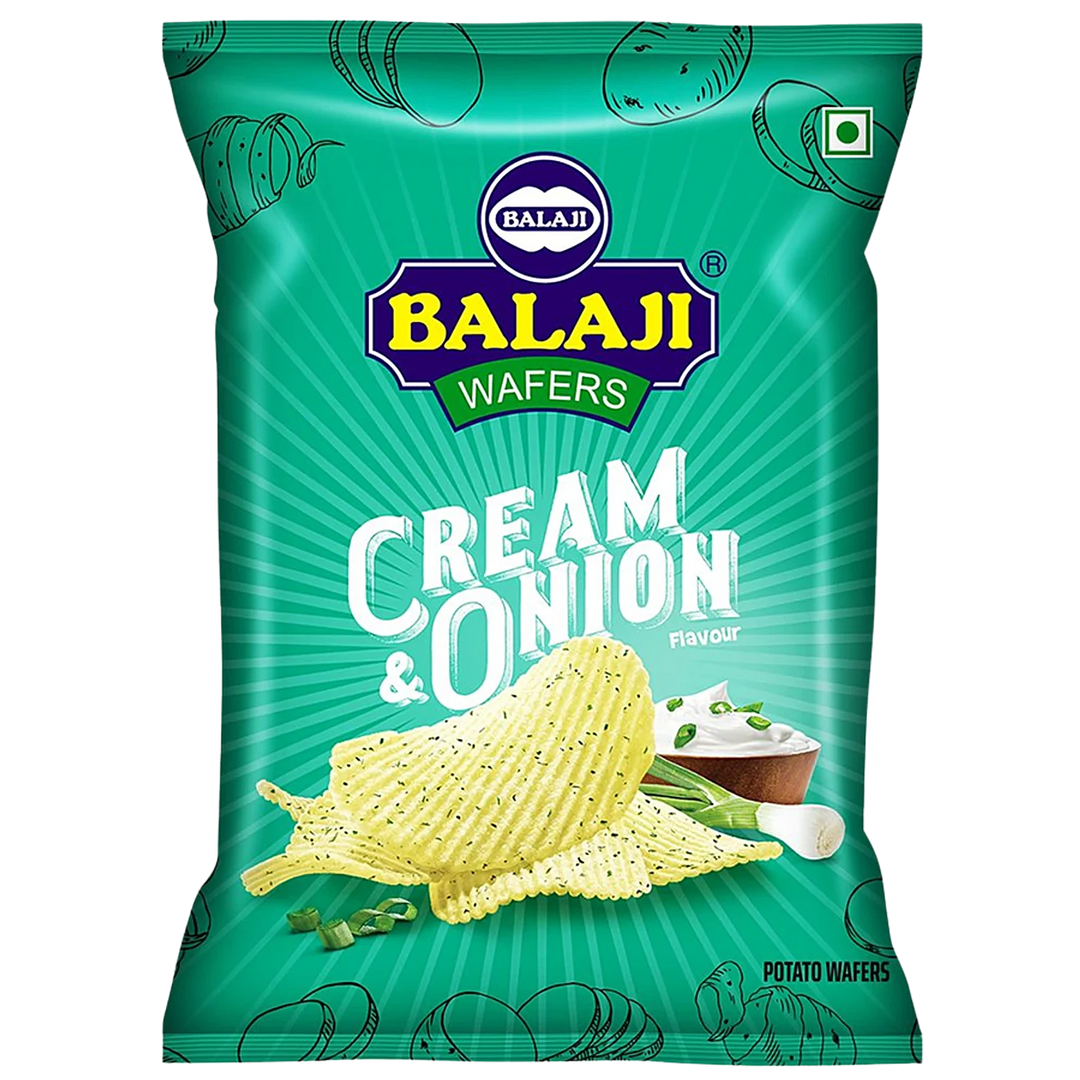 Shop Balaji Cream & Onion (Potato Chip) - 35g at Grocerywala