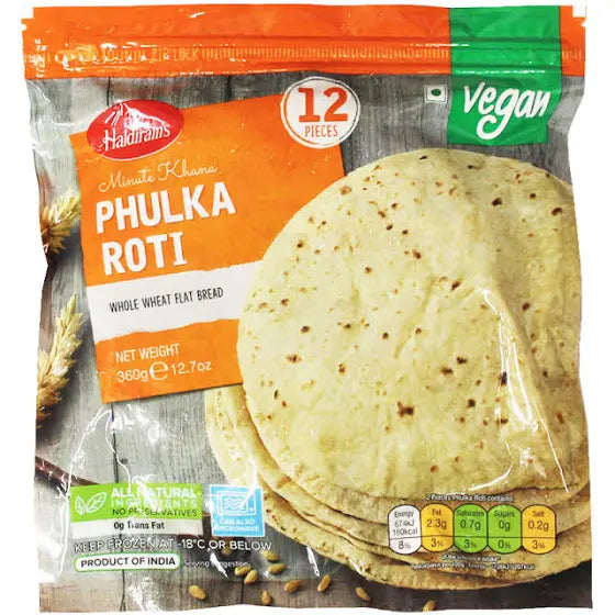 Haldiram Phulka Roti Frozen (12pcs) - 360g