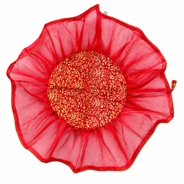 Decorative Thali Cover or Dry Fruit Potli Red