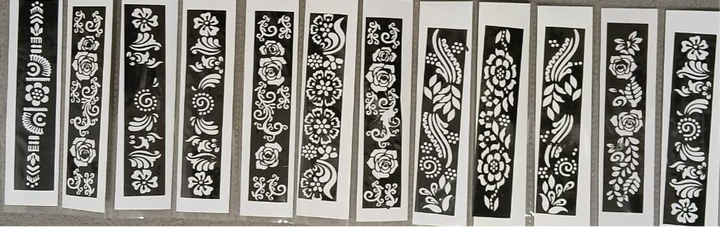 Shop Floral & Border Mehndi Stencils (1 pc) at Grocerywala