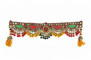 Om Mirrored Embroidered Toran