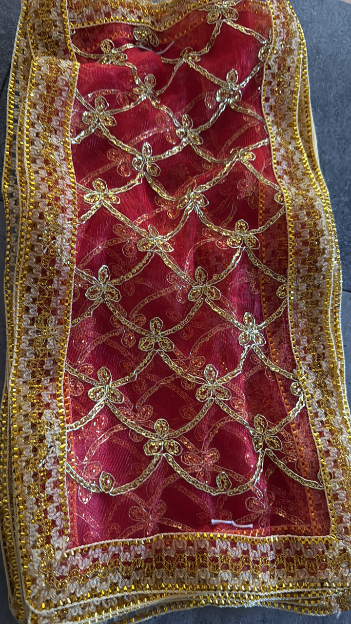 Red Mata Ki Chunni design 2