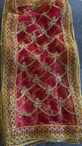 Red Mata Ki Chunni design 2