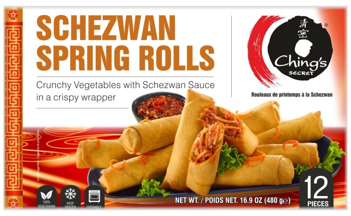 Chings Schezwan Spring Rolls Frozen (12 pcs) - 480g