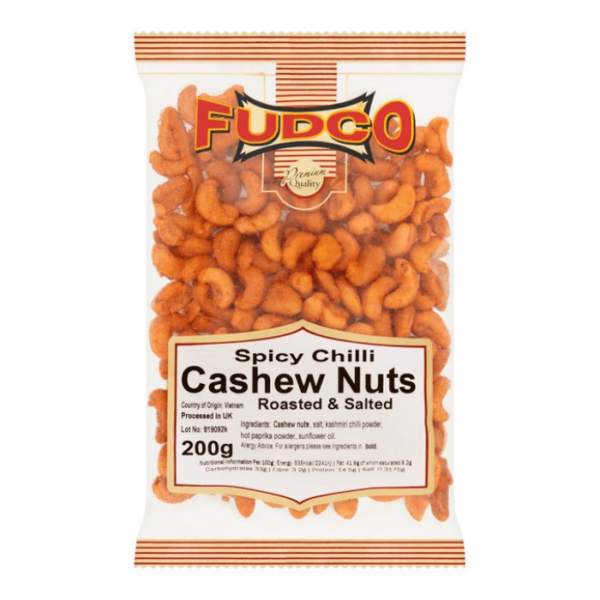 Shop Fudco Cashew Nuts Spicy Chilli - 200g at Grocerywala