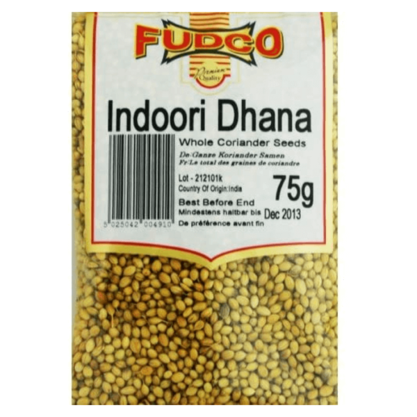 Shop Fudco Coriander Seeds Indori(Dhana) - 75g at Grocerywala