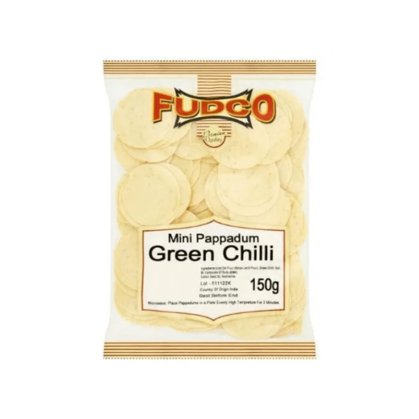 Shop Fudco Mini Papad Green Chilli 150G at Grocerywala