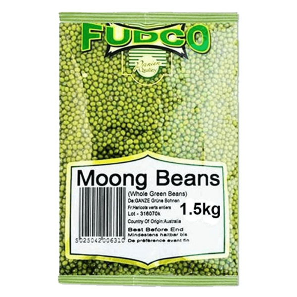 Shop Fudco Whole Green Moong Beans - 1.5kg at Grocerywala