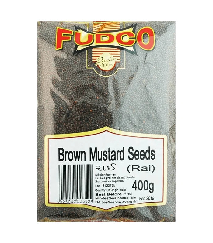 Shop Fudco Mustard Seeds Brown (Rai) - 400g at Grocerywala