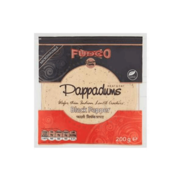 Shop Fudco Papad Black Pepper 200G at Grocerywala