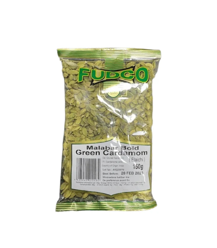 Shop Fudco Cardamom Green Malabar Bold (Elaichi) - 150g at Grocerywala