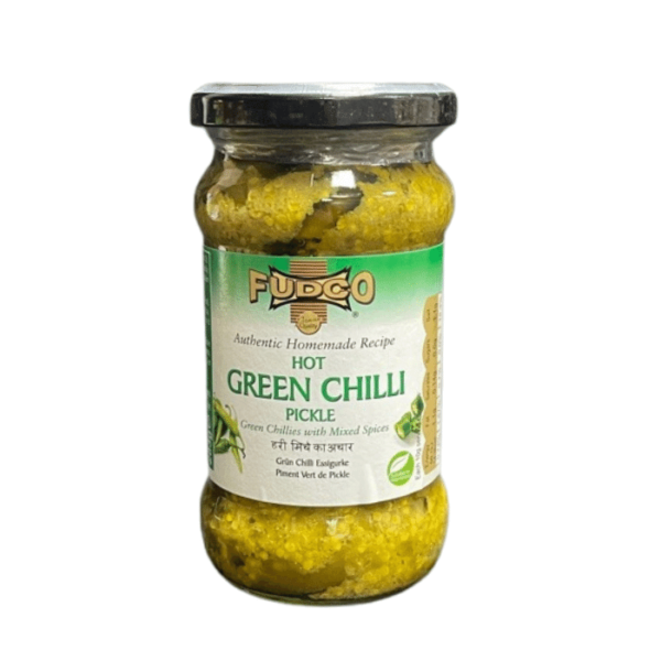 Shop Fudco Pickle Green Chilli Hot - 283g at Grocerywala