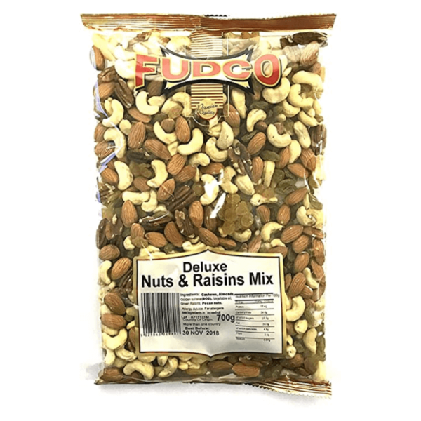 Shop Fudco Deluxe Nuts & Raisins Mix - 700g at Grocerywala