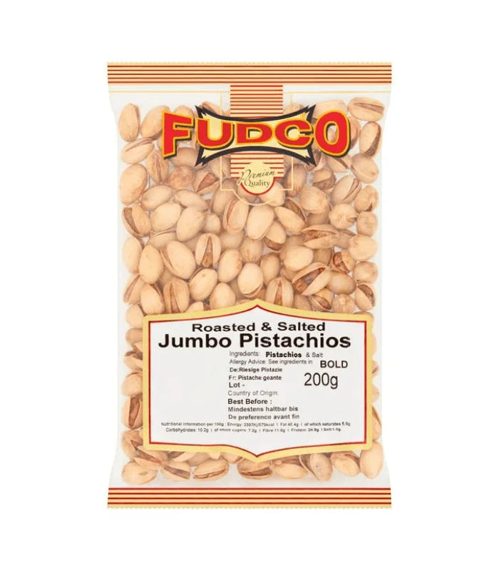 Shop Fudco Pistachio Roasted/Salt Jumbo - 200g at Grocerywala