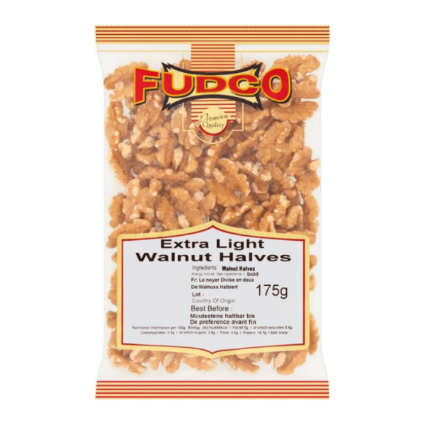 Shop Fudco Walnut Halves Extra Light -175g at Grocerywala