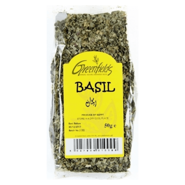 Shop Greenfields Basil 50G at Grocerywala