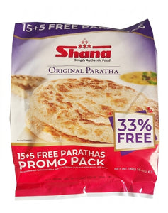 Shana Original Plain Paratha Frozen (15 +5) - 1.6kg