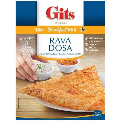 Shop Gits Rava Dosai Mix (ready to cook savoury semolina pan cake dry mix) - 200g at Grocerywala
