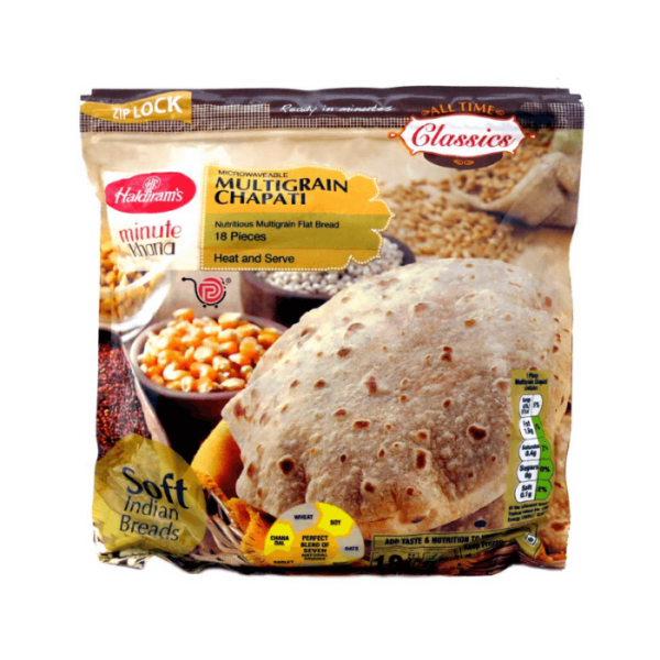 Shop Haldiram Multigrain Chapati Frozen (12pcs) - 360g at Grocerywala