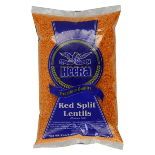 Shop Heera Red Split Lentils (Masoor Dal) - 2kg at Grocerywala