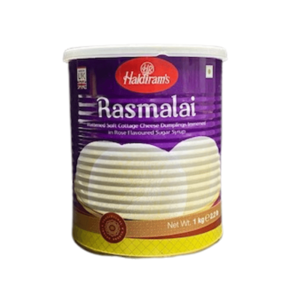 Shop Haldiram Rasmalai Tin Dessert - 1kg at Grocerywala