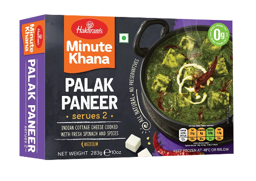 Shop Haldirams Palak Paneer Frozen - 283g at Grocerywala