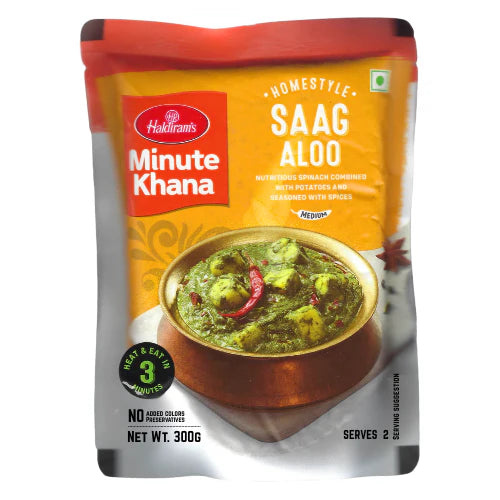 Shop Haldirams Saag Aloo Ready Meal 300g at Grocerywala 
