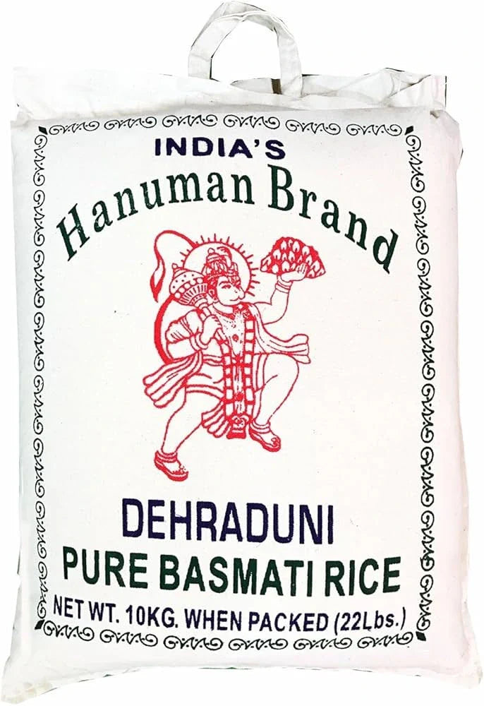 Hanuman basmati rice 10kg long grain rice sack
