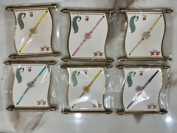 Royal Scroll Rakhi (Specify colour preference in notes)