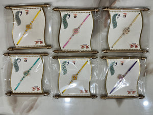 Royal Scroll Rakhi (Specify colour preference in notes)